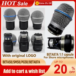 For Replace QLXD4 SLX PGX2 Wireless Handheld Microphone Capsule Shure BETA87A/58A PG58 Dynamic Microphone Pickup Head Accessorie
