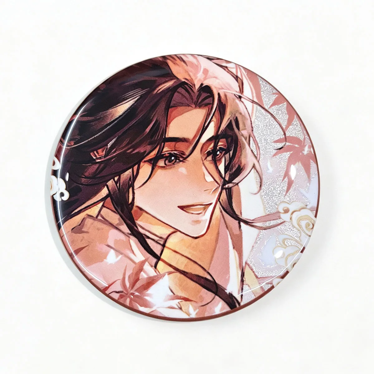 Lucky Fishsama 2PCS Heaven Official's Blessing Badge Xie Lian Hua Cheng Pin with Stand Box Set Cartoon Badges Pin Stand Display 