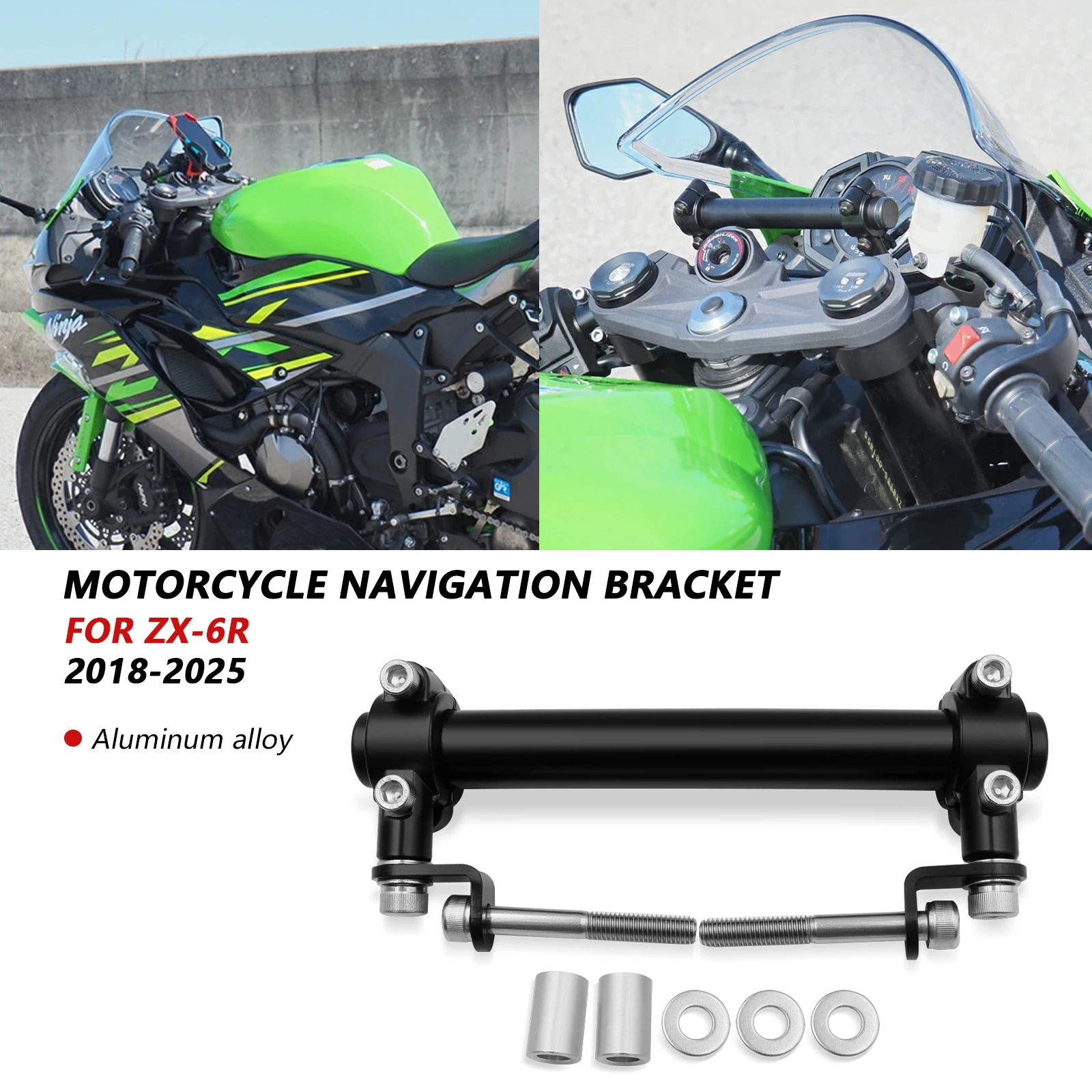 

For GPS Mount Device Carrier SMART PHONE Adapt Holder Motorcycle Navigation Bracket ZX-6R ZX6R 2024 ZX6R 636 2025 zx6r 2018-2025