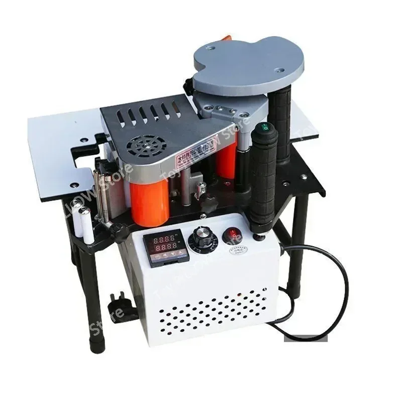 1100W Small Manual Edge Banding Machine Double Side Gluing Portable Edge Bander Woodworking Edge Banding Machine 220V