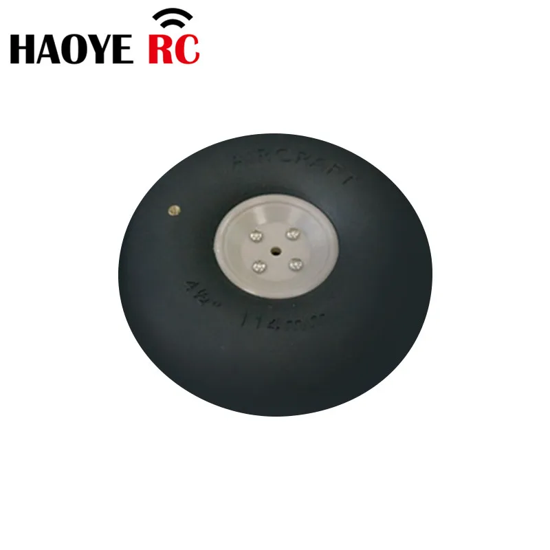 Haoye 1Pc Vliegtuig Pneumatische Wielen 4/4.5/5/5.5 Inch Opblaasbare Band Landingsgestel Wiel Voor Rc Vliegtuig Vervanging Accessoire