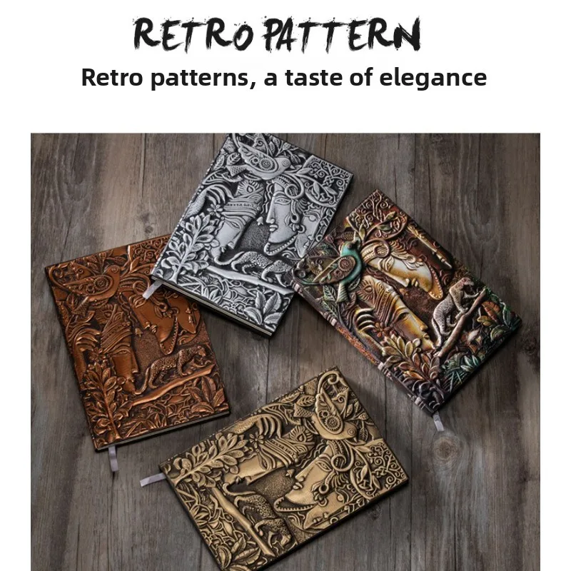 Vintage Embossed PU Leather A5 Notebook Journal Fantasy Diary for Writing Gift