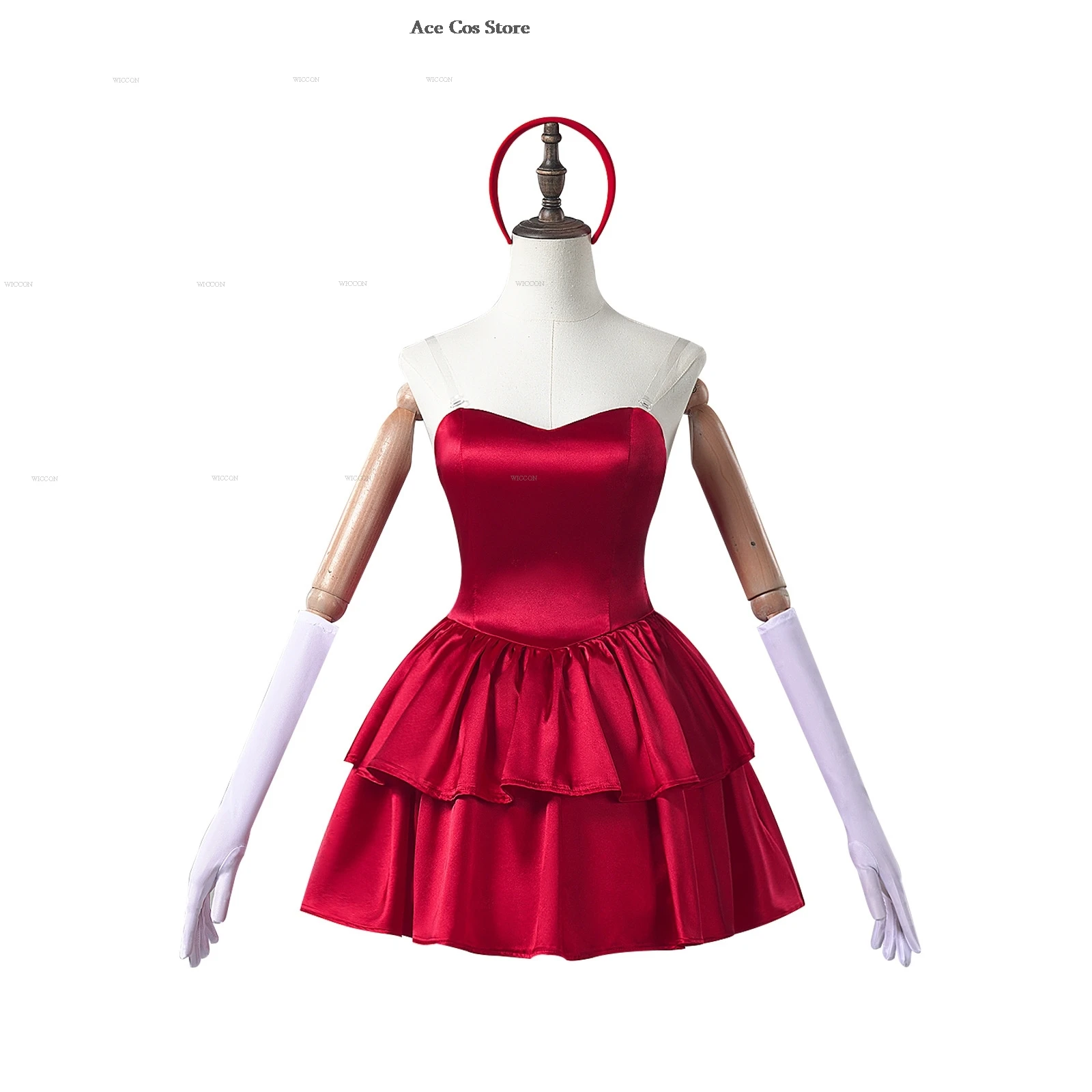 Anime Perfect Movie Blue Mima Kirigoe Rumi Cosplay Costumes Wig Red Dress Women Halloween Scary Film Party Roleplay Fancy Outfit