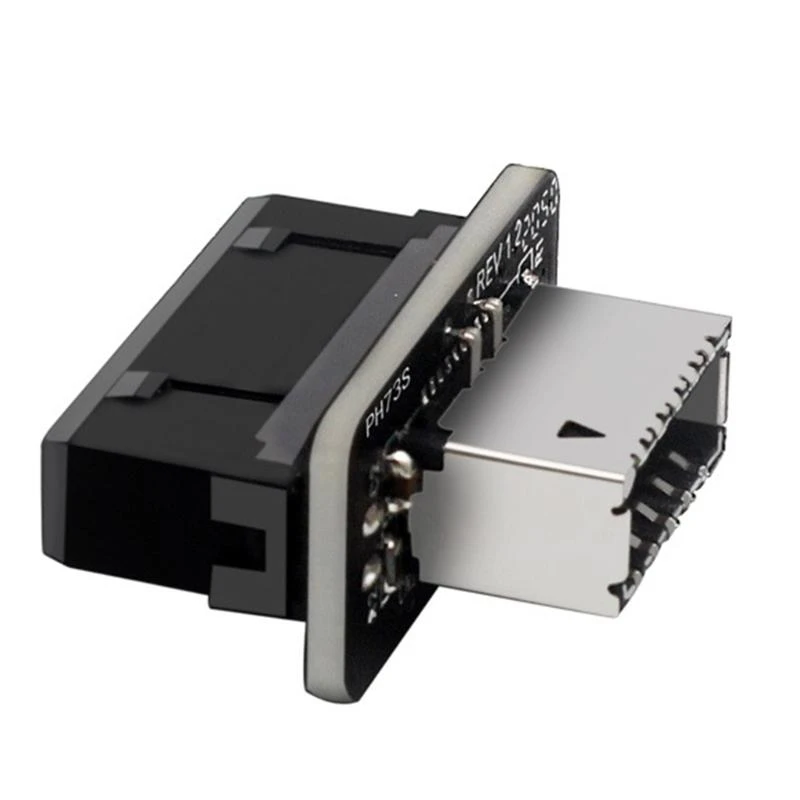 USB Type-E Female to 19-Pin Male Adapter for Internal Motherboard Connection Vertical Header Splitter for Type C