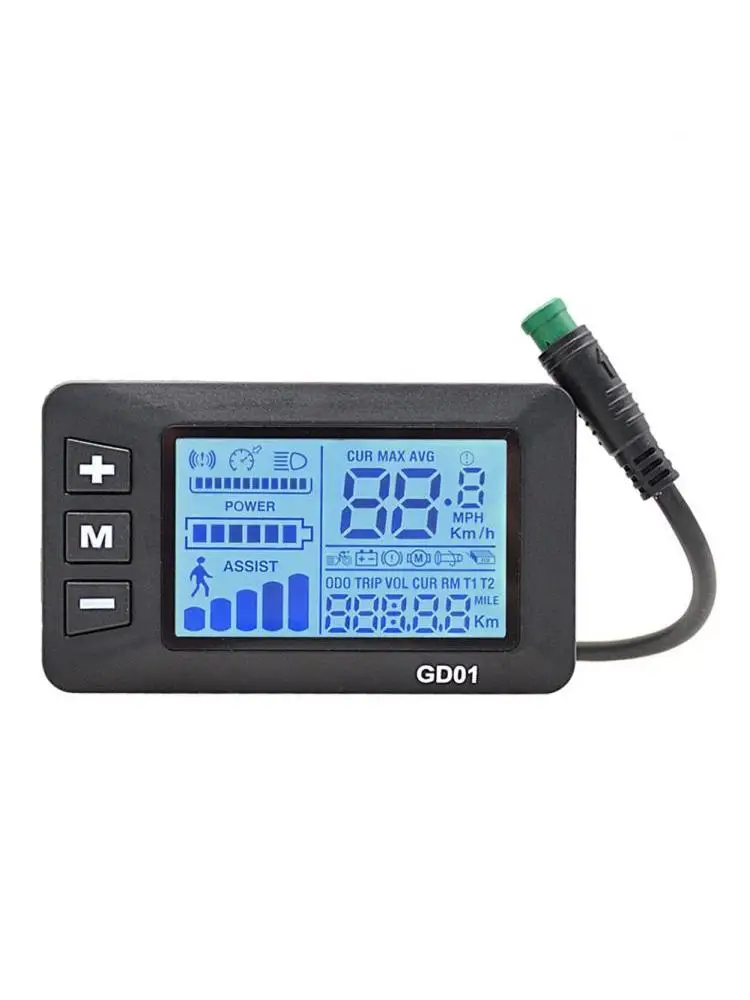 AliExpress GD01 LCD Display for Electric Bikes Waterproof Design Multi Voltage Functionality Includes Speed and Distance Tracking