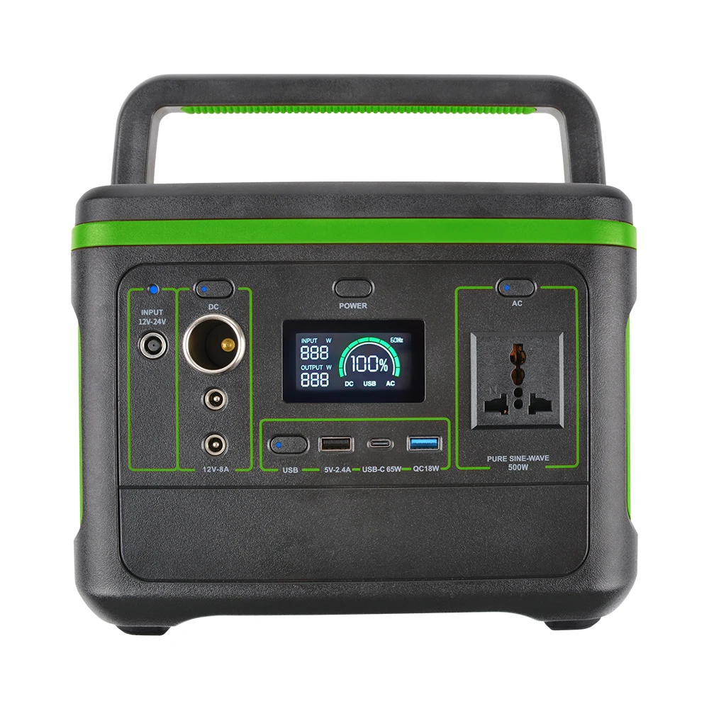 500W Camping Portable Power Supply Outdoor 110V 220V OEM LOGO Case Power Station for Camping