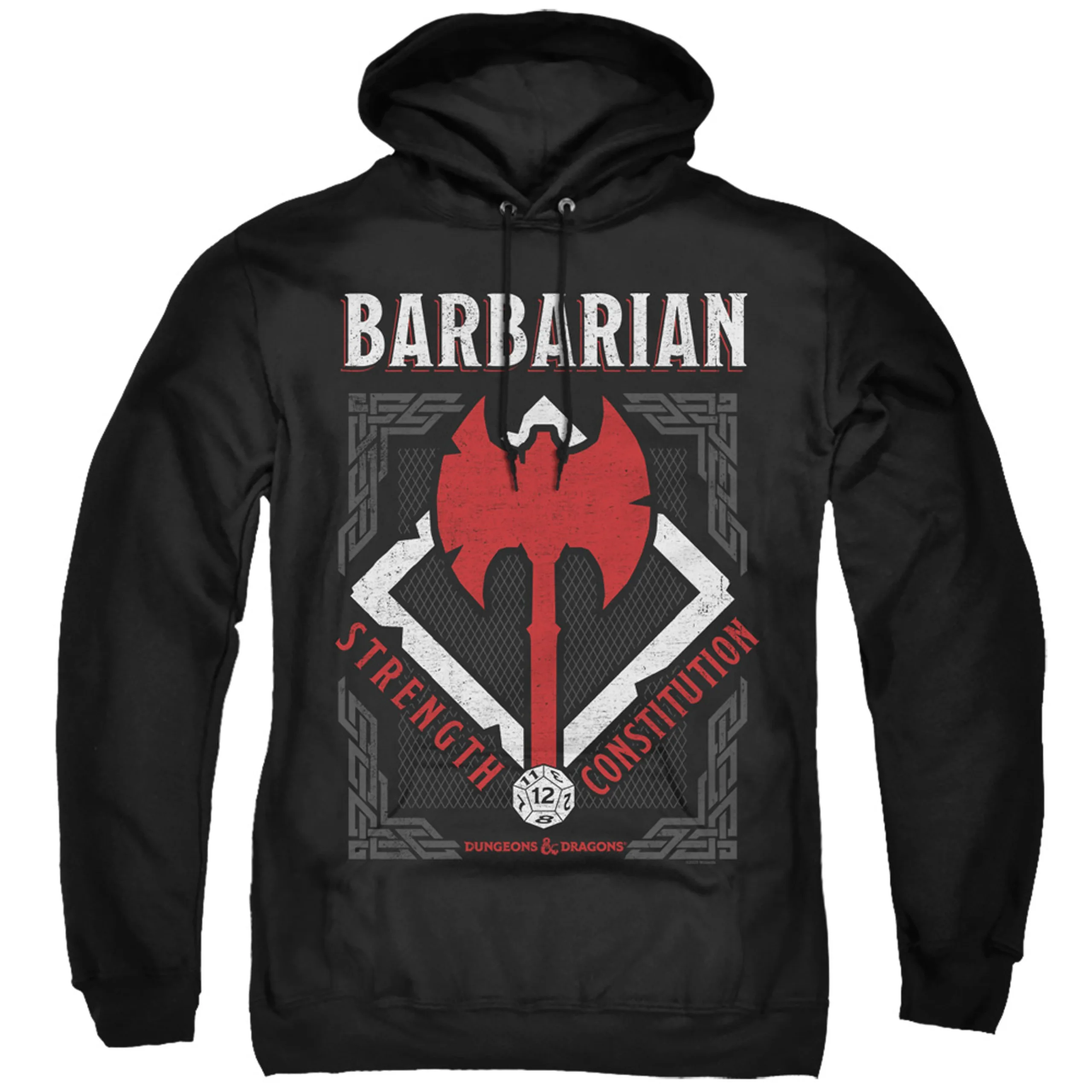 سترة بغطاء للرأس من Dungeons & Dragons Barbarian، سويت شيرت RPG، مثالية لمحبي فئة الطاولة وتصميم الخيال