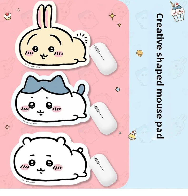 Cutejiyi Wasserdichtes und schmutzabweisendes Mauspad, niedliche Schreibtischunterlage für Frauen, kleine Größe, Chii Usagi Hachiwera – Detail 1