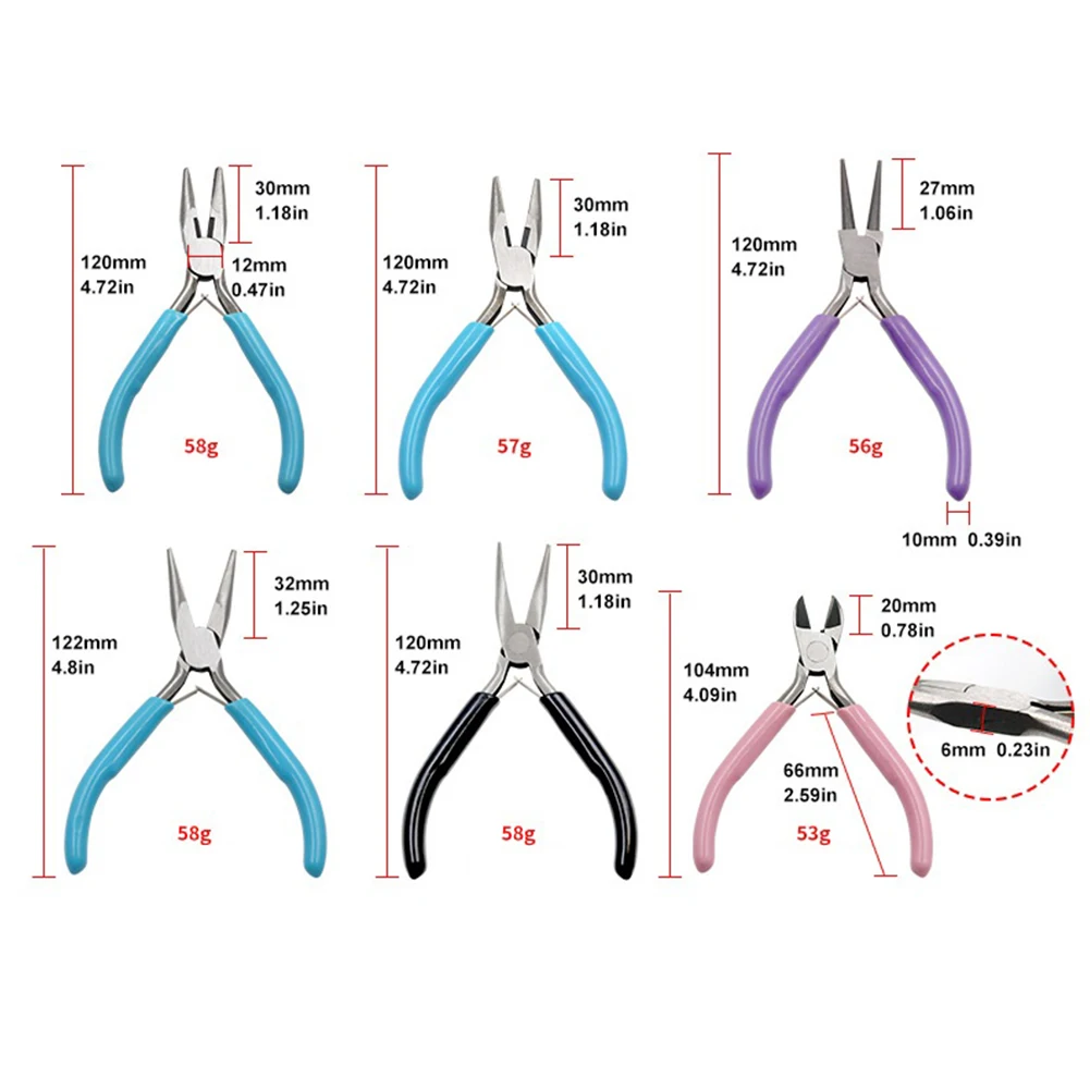 1Pcs Small Pliers Jewelry Accessories Repair Making Round Nose Needle Nose Pliers For DIY Jewelery Beads Making Needlework