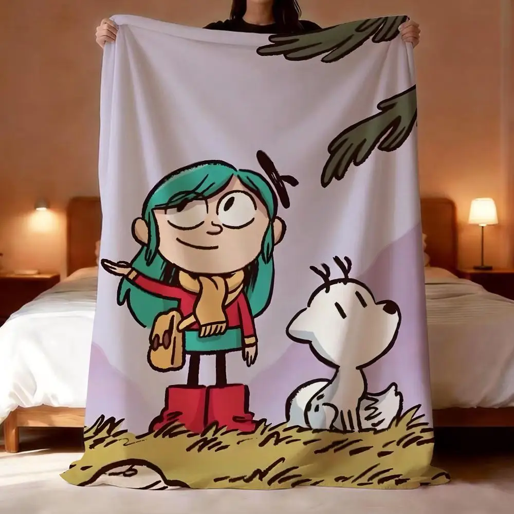 Animated Series Hilda Throw Short Plush Throw Blanket Soft Skin-Friendly Multi-Scene Home Office