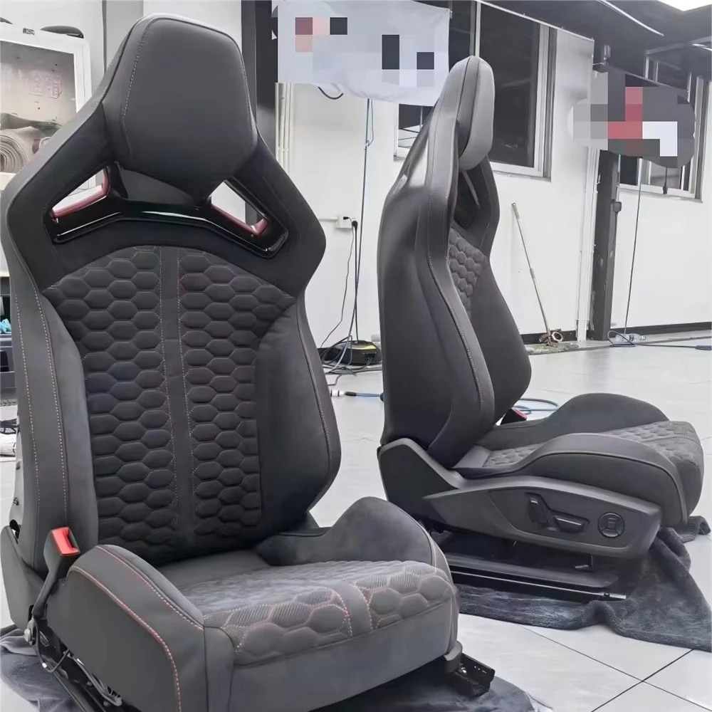 High Quality Universal Red and Black Adjustable Racing Bucket Seat Sports Car Modification