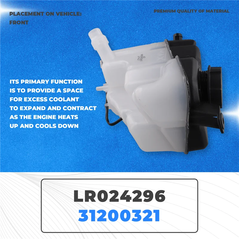 

Durable-Radiator Coolant Overflow Container For LAND ROVER LR2 RR Evoque VOLVO S80 V70 XC60 31200321 LR024296 Lid LR000243