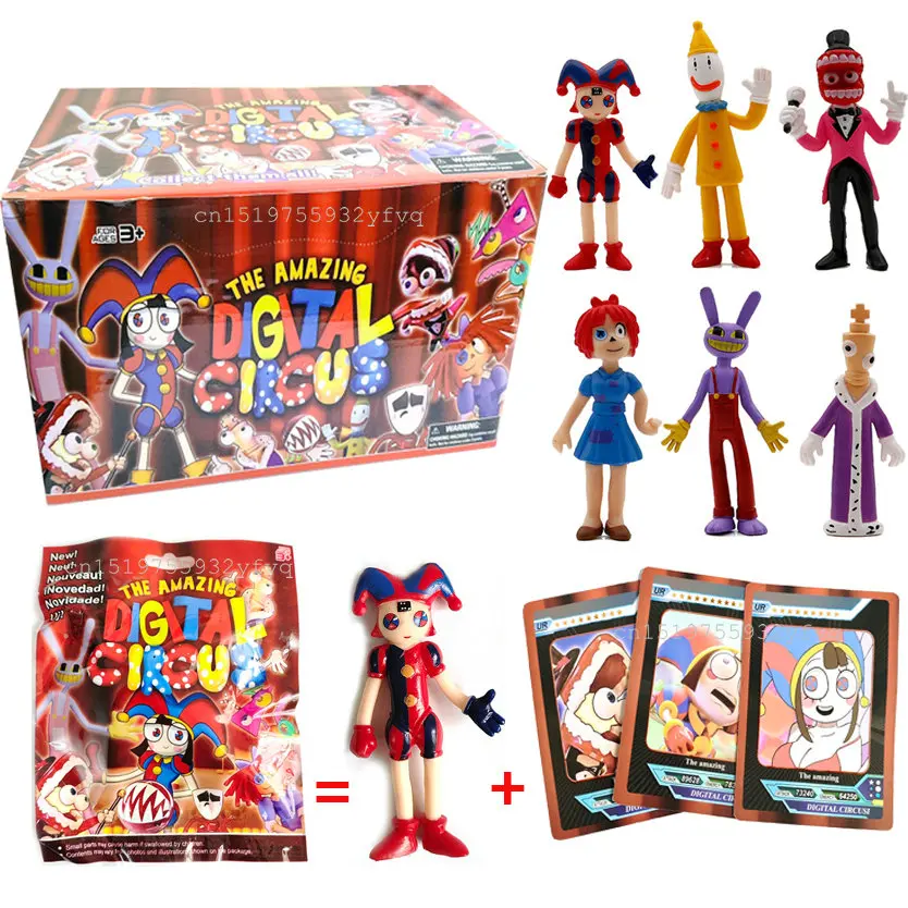 24Pack/Set The Amazing Digital Circus Figure Card Toy Pomni Jax Kagatha Kinger Caine Kaufmo PVC Model Doll Figurines Gift