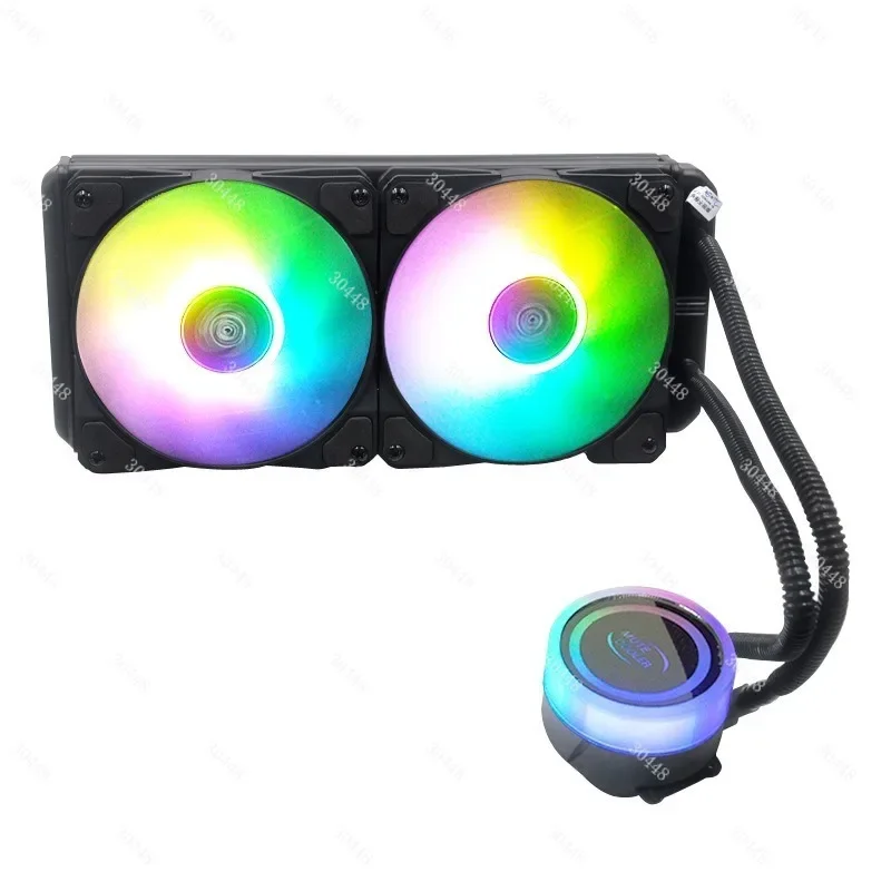 All-in-one water-cooled CPU cooler for desktop computers, 240 water-cooled radiator with silent RGB fan