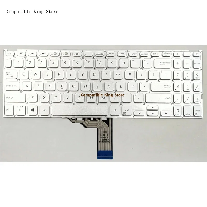d+New For Asus Vivobook X512 X512D X512DA X512F X512FA X512U X512UA X512UB Laptop Keyboard US Silver