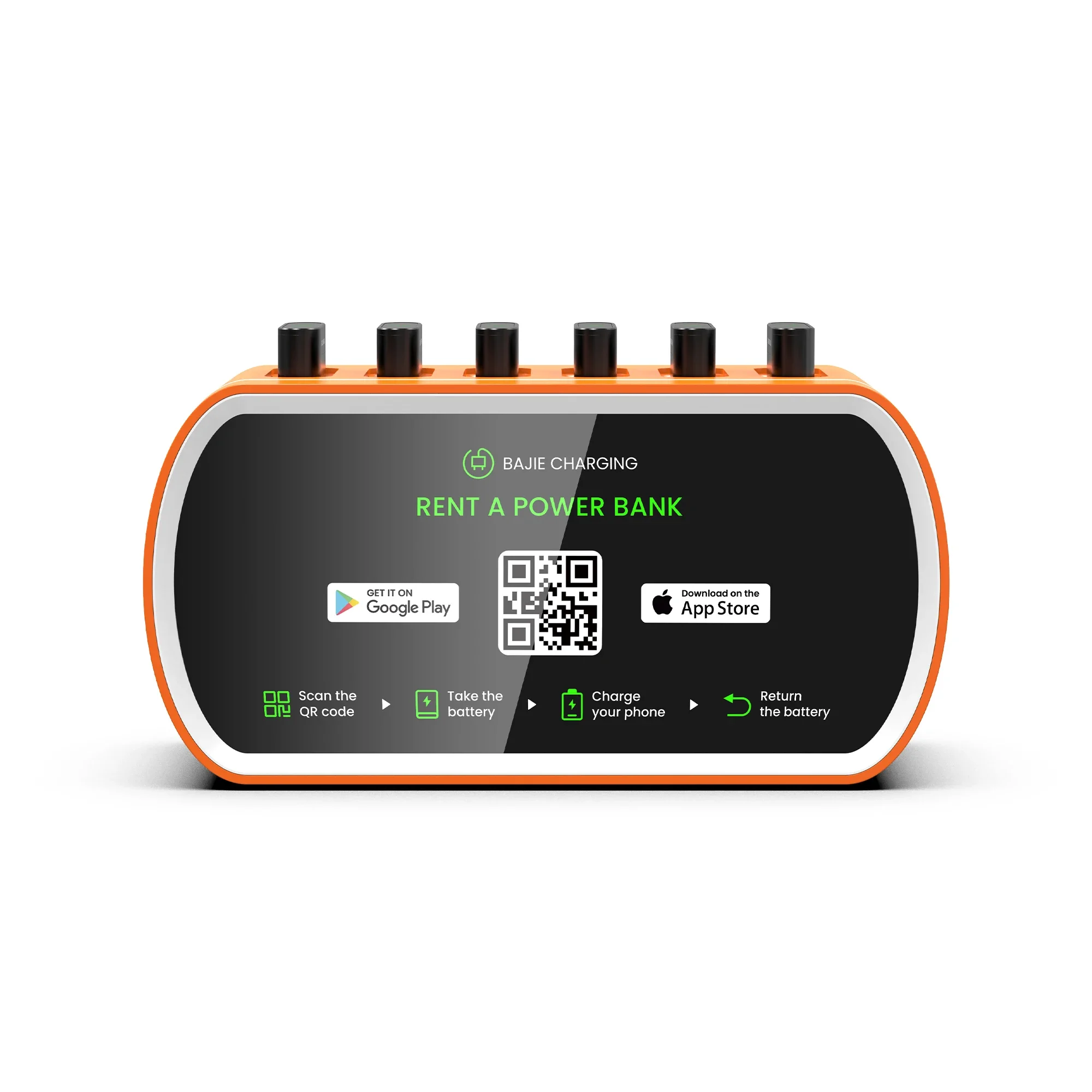 Power Bank Station Charging Machine 6 Slots   6000 Mah Portable Power Pack For Rental Power Bank