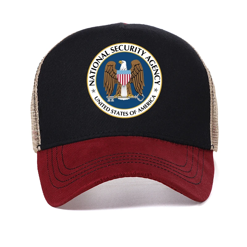 

National Security Agency America printing Baseball Cap Men Women Adjustable Dad hat outdoors Mesh Breathable Trucker hat