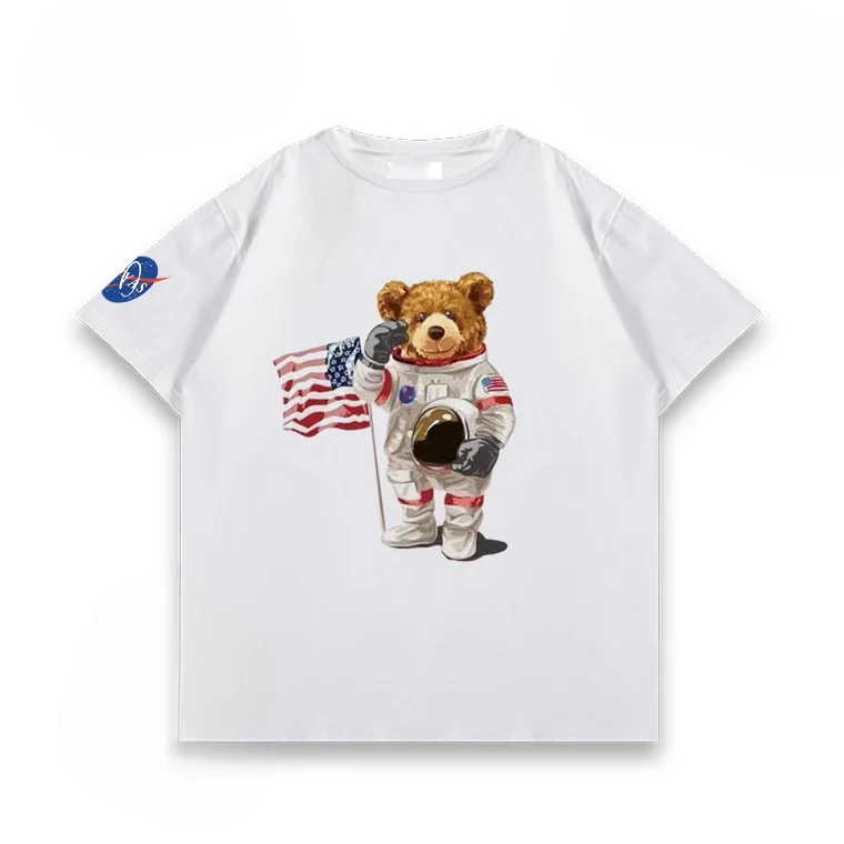 

High Quality Pure Cotton Short-sleeved Men's and Women's Summer Retro Loose Half-sleeved American Heavy Trend Casual T-shirt