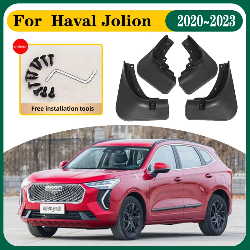 

4PCS Car Mudguard For Haval Jolion Accessories 2023 2022 2021 2020 Auto Mud Flaps Splash Guard Front Rear Fender Car Accessories