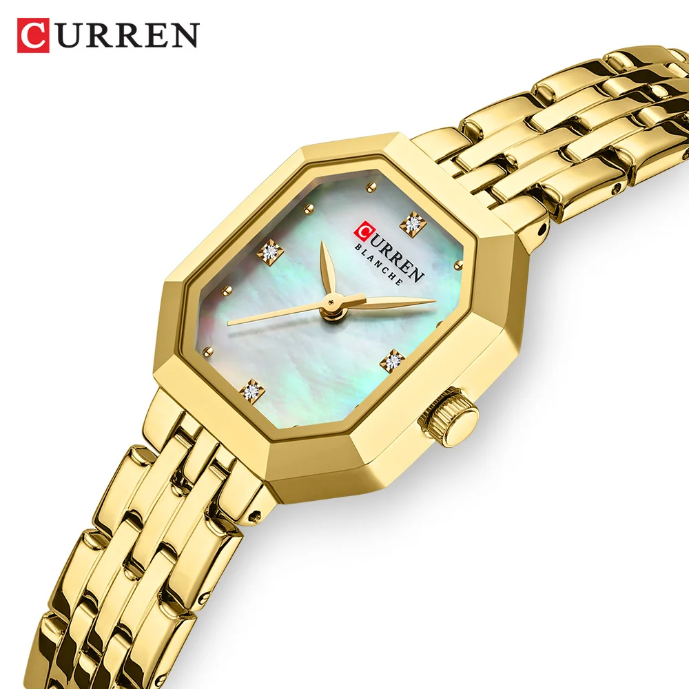 CURREN 9108 Fashion Luxury Diamond Watch for Women Elegant Stainless Steel Waterproof Quartz Wristwatch Ladies Dress Watches