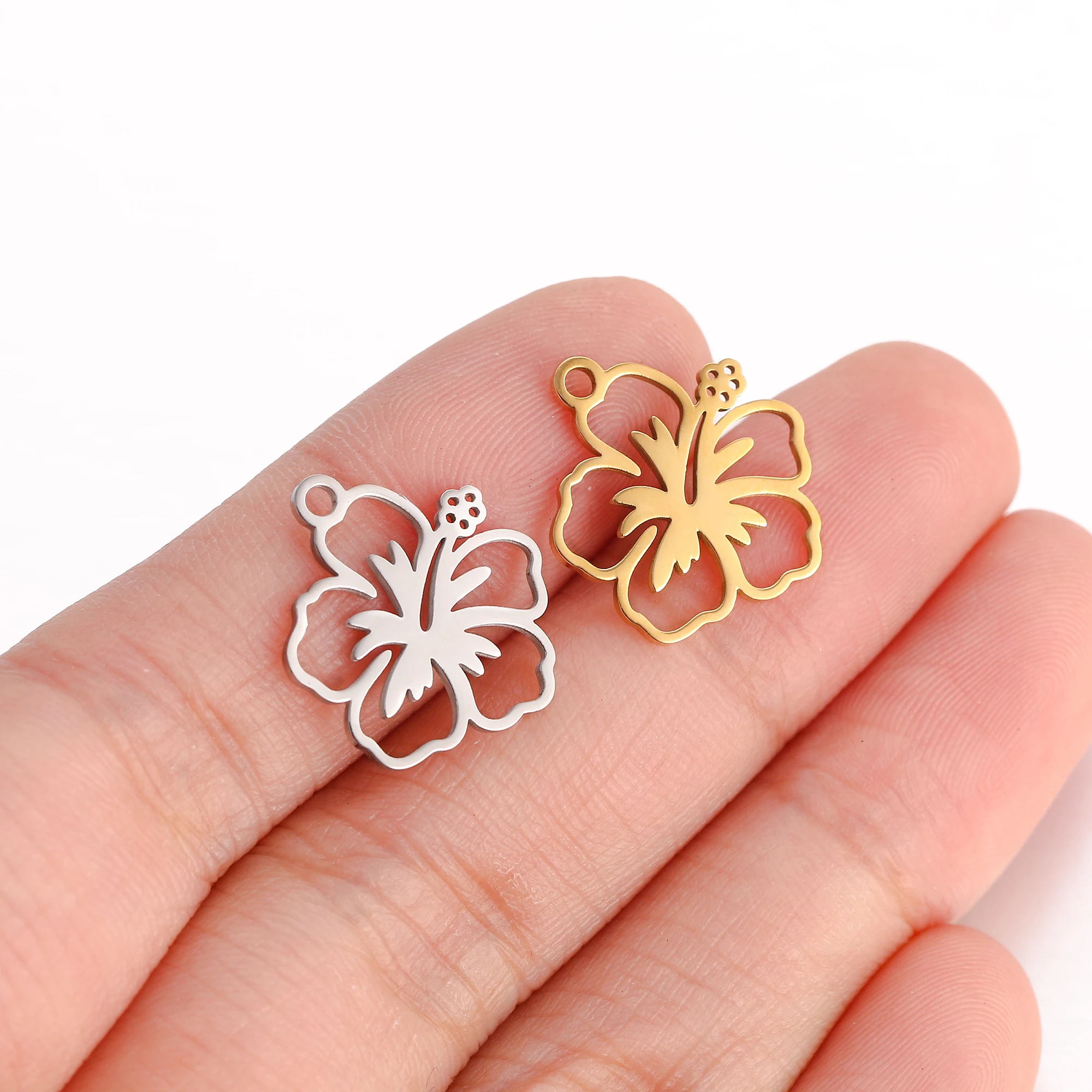 5PCS Nette Sonne Blume Charms Rose Blume Gold Farbe Charme Für Schmuck Machen Liefert DIY Halskette Ohrring Armband Zubehör – Detail 10