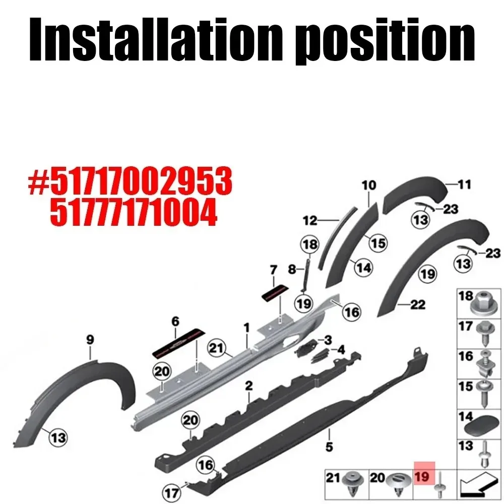 Car Bumper Fastener Clip, Plastic Porta Bumper, Rebites cegos de expansão, 6mm, apto para BMW X1, E84, X3, E83, F25, X5, E53, E70, 100pcs