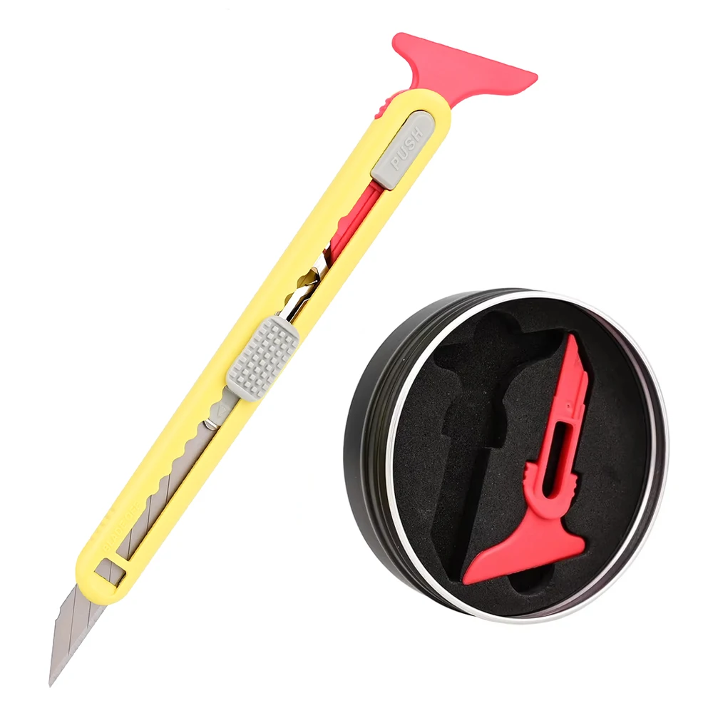 Car Film 2 in1 Trimming Tool Color Car Wrap Film Door Edge Gap Sealing Edge Scraper Thin Mouth Special Knife Tucking Squeegee