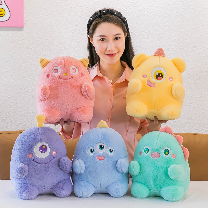 IBaby mainan boneka Monster kecil, hadiah ulang tahun anak laki-laki perempuan, boneka kartun lucu, mainan boneka Monster Kecil 30cm