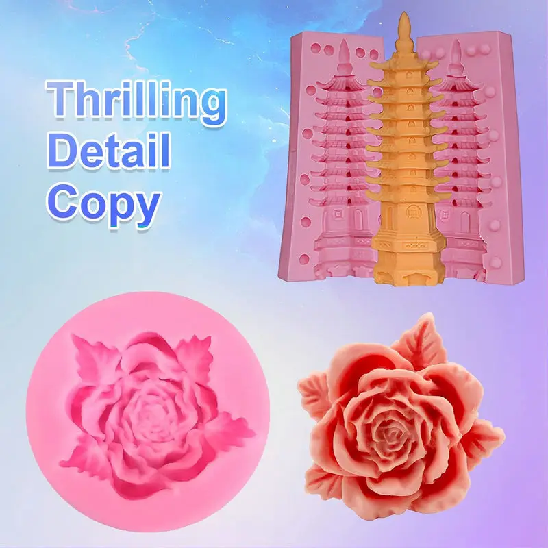 Silicone Mold Making Kit Fast Cure Silicone Rubber Elastic Liquid Silica Gel for Casting Resin molds and Candle & Soap Mold