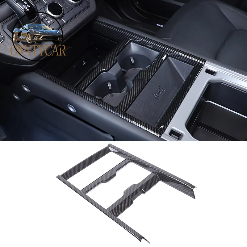 

Для Land Rover Defender 90 110 130 2025+ ABS углеродное волокно, центральная панель управления, чашка для воды, декоративная рамка, автомобильные аксессуары