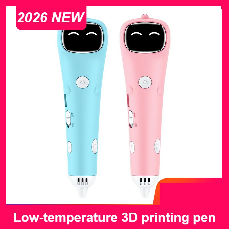 

NEW 3D Pen Low Temperature Drawing Printing LCD Screen 200M PLA Filament For Children Support Russian and English