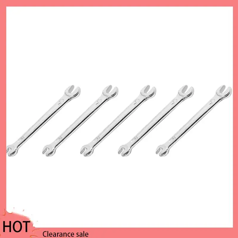 

A88Z 5X Silver Tone 5.5Mm X 7Mm U Shape Double Open-Ended Wrench Tool