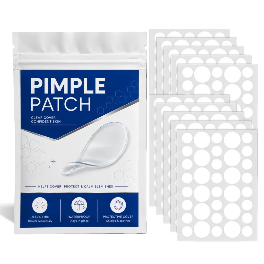 360/720Pcs Transparent Hydrocolloid Facial Patches, Assorted Sizes Invisible Blemish Cover Stickers, Waterproof Daily Use