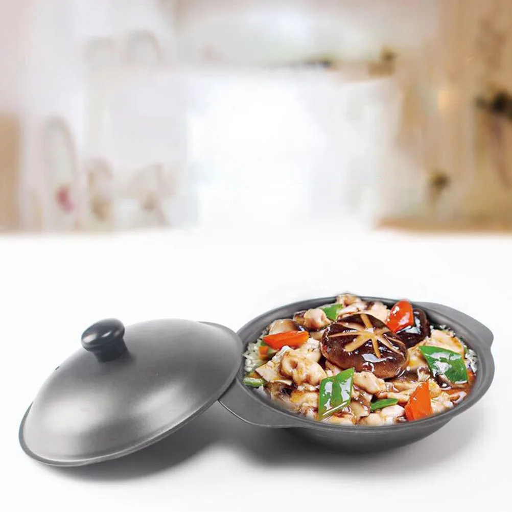 

Cast Iron Casserole Pot 24cm Diameter Smooth Surface Material Braised Chicken Rice Cooker Home Restaurant Use