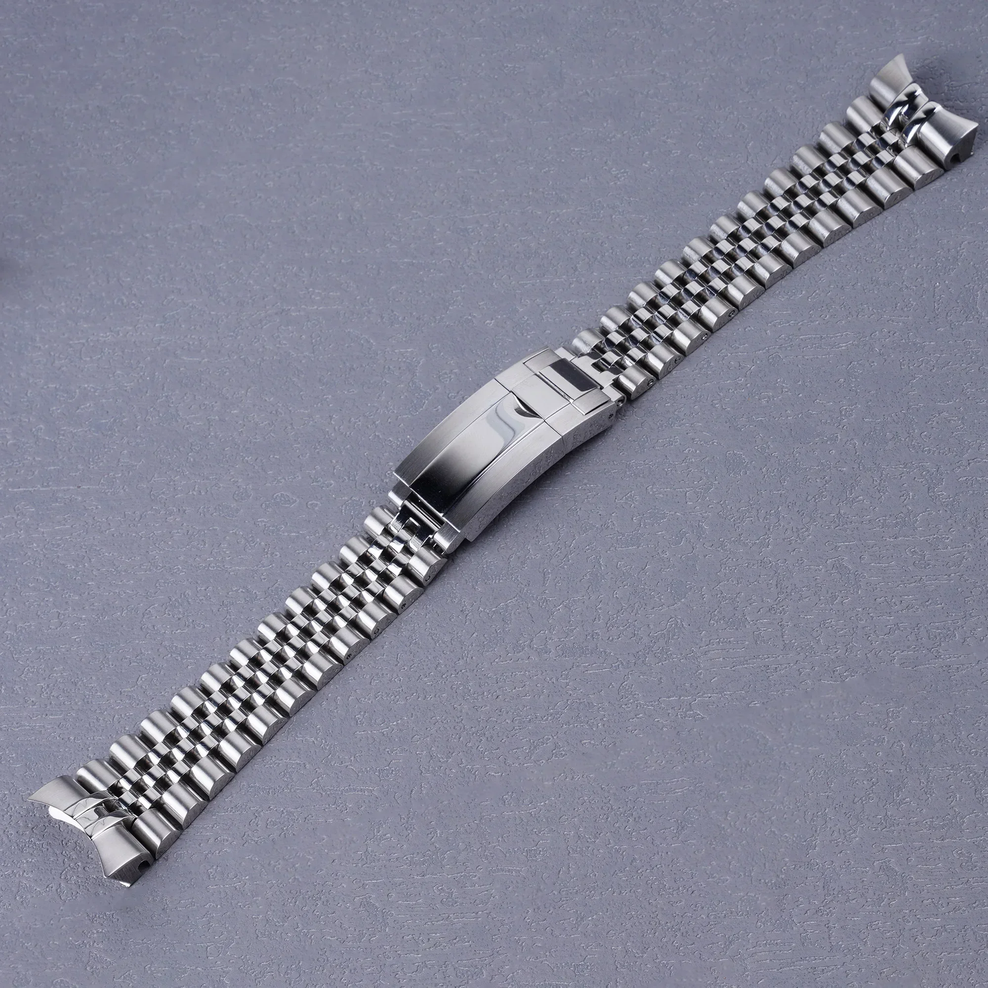 

Rolamy 22mm 316L Steel Solid Curved End Screw Links With Oyster Clasp Jubilee Bracelet Watch Band Strap For Seiko 5 SRPD51 53-65