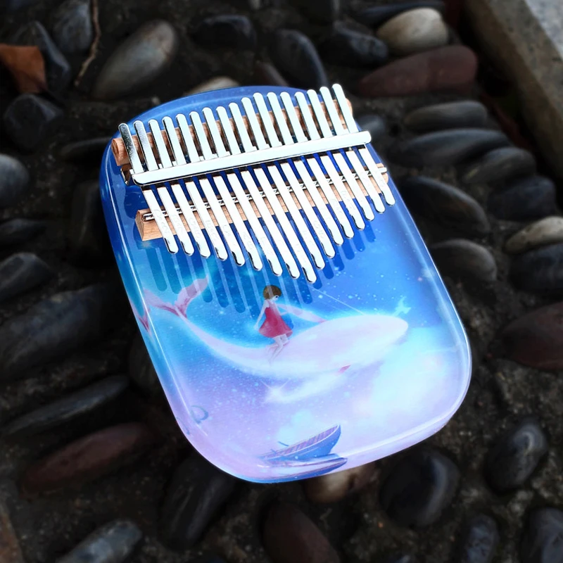 Thumb Piano 17 Keys Kalimba High Quality Musical Instruments Creative Music Box With Accessories Christmas Gifts For Kids Teens