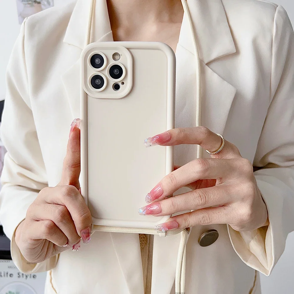 Custodia per telefono in Silicone con cordino regolabile con cinturino per collana a tracolla per Redmi Note 13 custodia 4G Redmi Note 13 PRO 5G