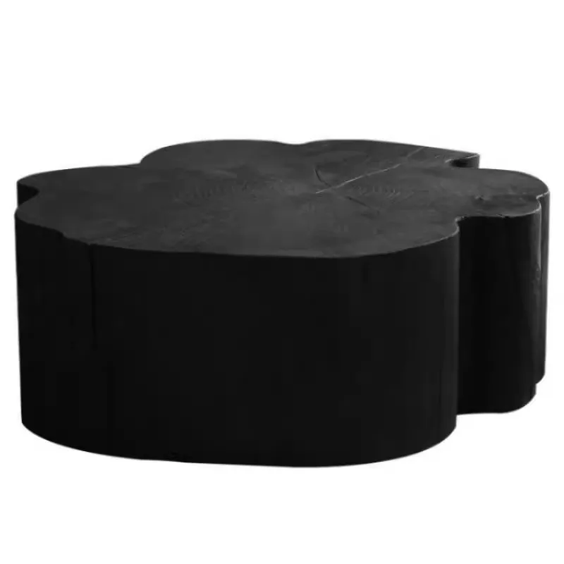 

Solid wood, coffee table, carbonized, black, wabi-sabi, Japanese, household, minimalist