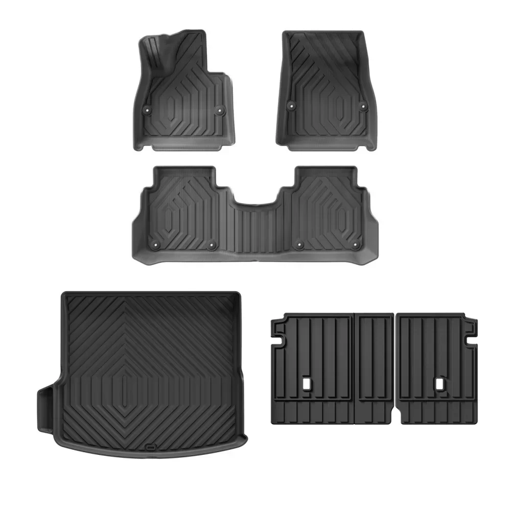 Für AITO M5 Seres M5 5 2022-2025 TPE 3D Autofußmatten Kofferraummatte Wasserdichtes Allwetter-Zubehör Schwarz – Detail 1