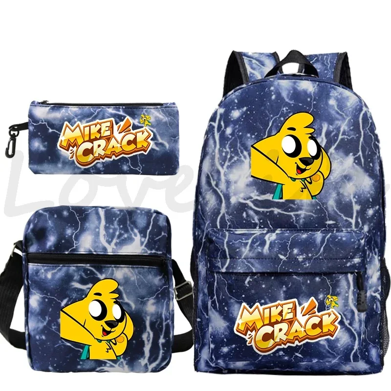 

Cartoon Mikecrack Backpack Boys Girls School Bags 3 Pcs/Set Anime Rucksack Compadretes Bookbag kids Bag Children Mochila gifts