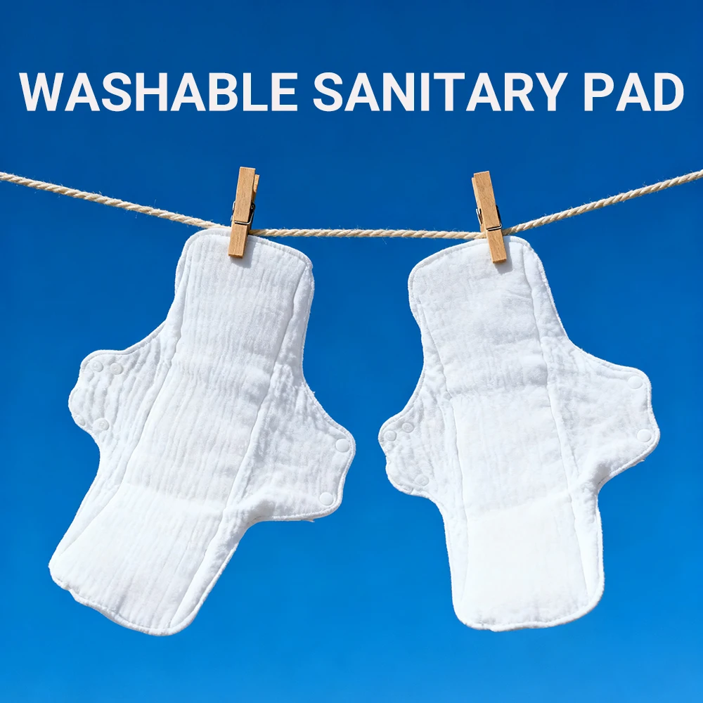 3 قطعة بطانة غزل القطن الفوط الصحية تنفس قابل للغسل منصات يومية قابل للتعديل مشبك تصميم إبزيم إبداعي في مكان بطانات اللباس الداخلي #1