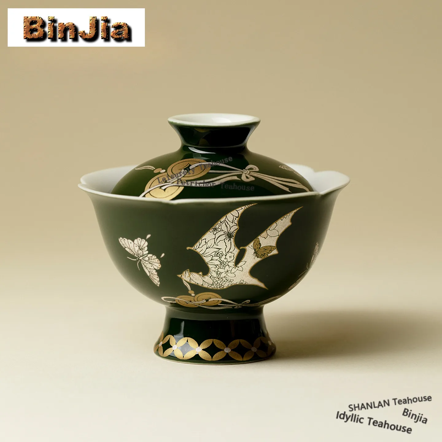 80ml-couleur-argent-chauve-souris-papillon-fleur-bouche-gaiwan-the-traditionnel-tendeur-bol-a-the-avec-couvercle-kit-theiere-couverture-bol-articles-de-the