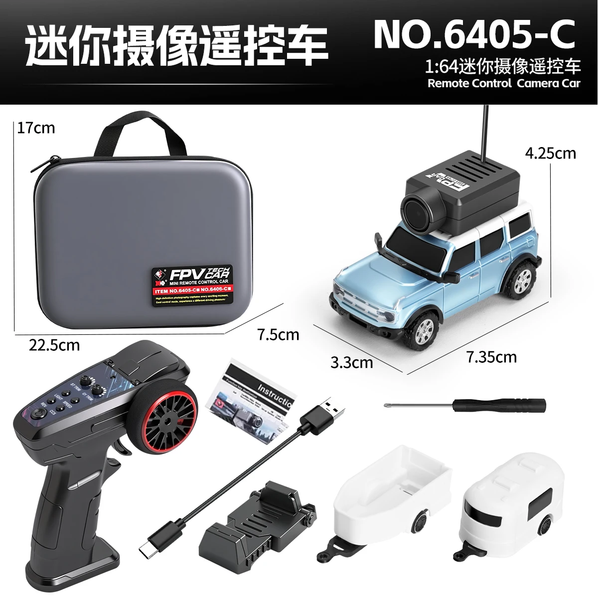 WLtoys 6405 6406-C Afstandsbediening Camera Auto Met FPV View 720 P Video APP Controle VR Functie 2.4G WiFi RC Drift Auto Schaal 1:64