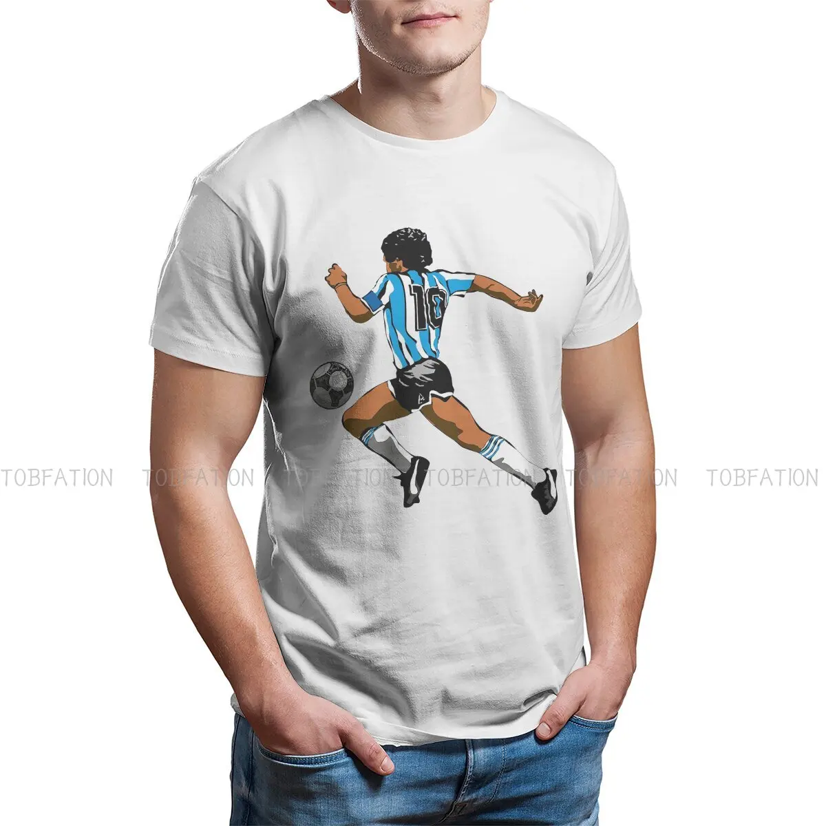 El Diego Newest Polyester TShirts Maradona Great Best Player Men Harajuku Tops T Shirt Round Neck