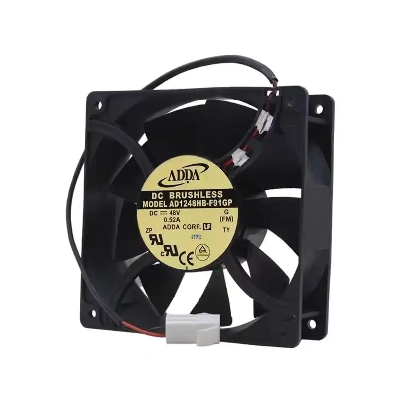 120mm Case Fan For ADDA AD1248HB-F91GP 120x120x38mm DC 48V 0.52A High Airflow Waterproof Industrial Fan