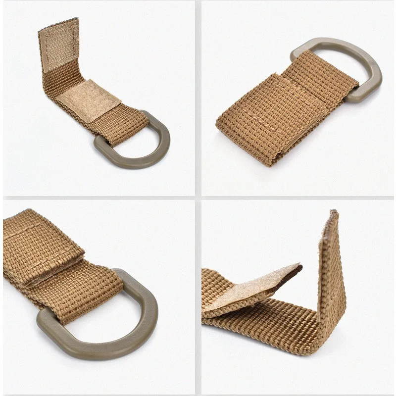 Tactical Webbing D-Ring Hook Hanger for Belt Molle Gear Nylon Strap Key Holder Outdoor Camping Hiking Hunting Tool Accessories view 6