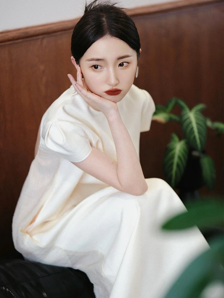 

Retro Light Wedding Dr Bride Marriage Morning Robe High-End Satin Bal White Outdoor Wedding Dr Gown