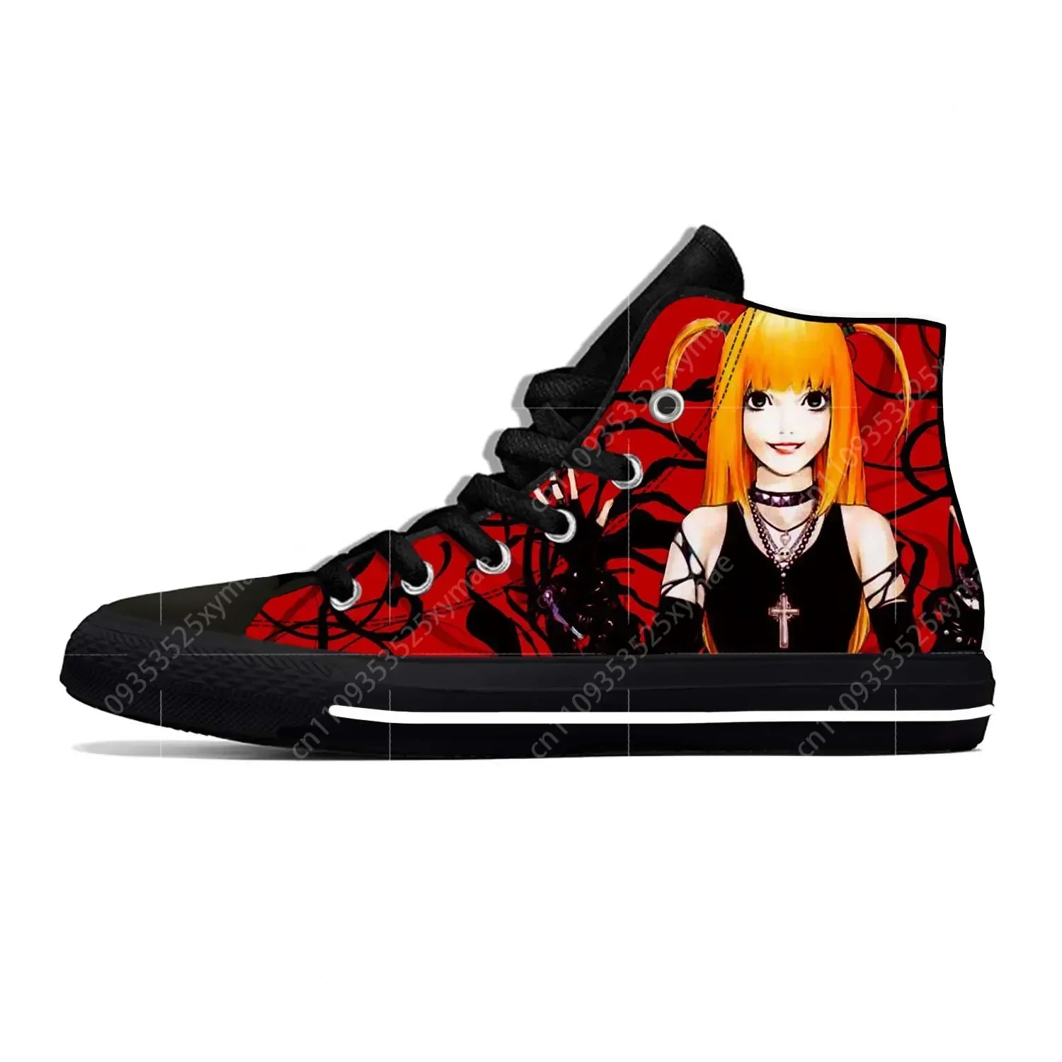 

Японские аниме-кроссовки Death Note Amane Misa, милые повседневные тканевые кроссовки с высоким верхом, легкие, дышащие, с 3D-принтом, для мужчин и женщин