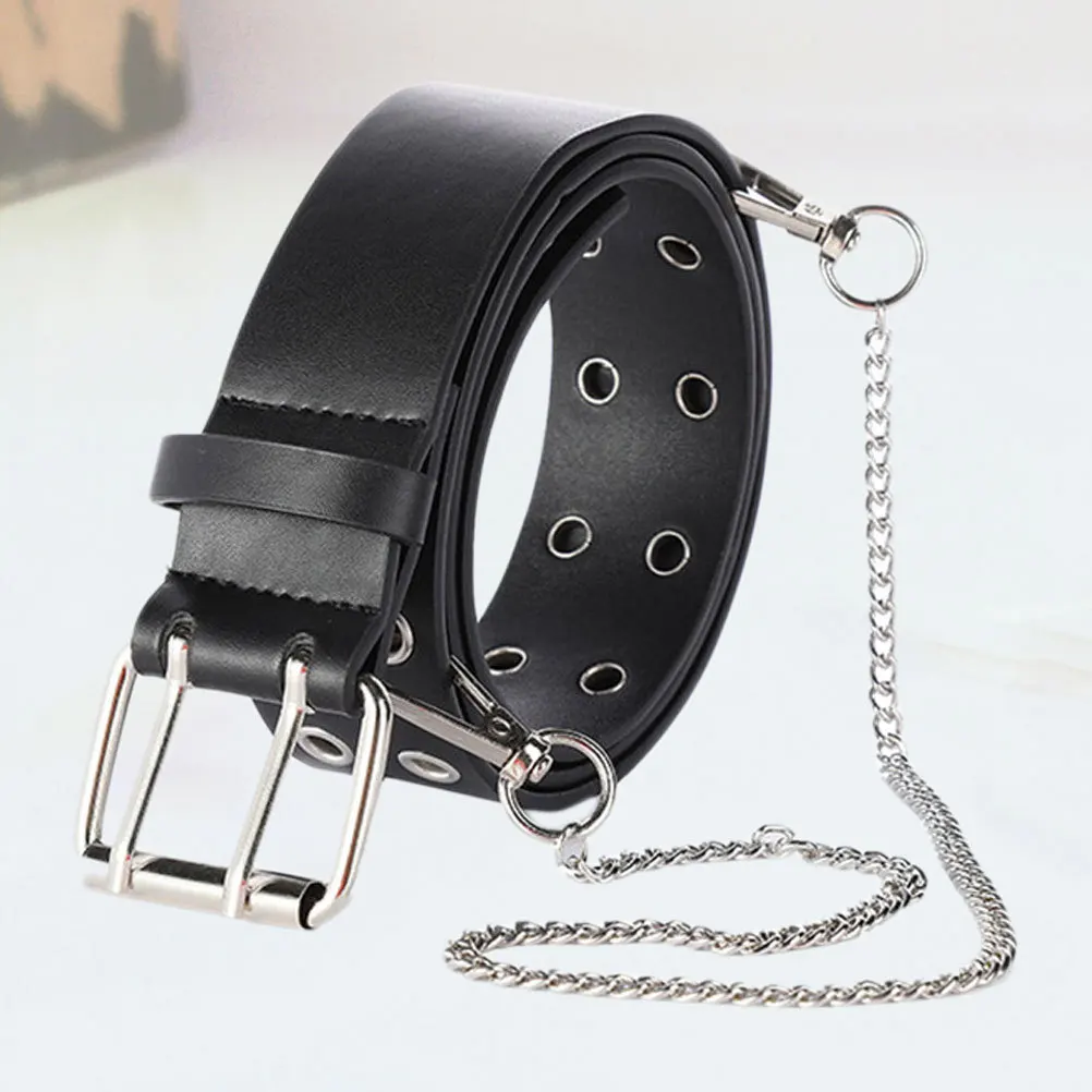 

1Pcs Punk Style Belt Women Waist Belt for Jeans Iron Buckle Vintage Fashion Accessory Suitable Casual Formal Use