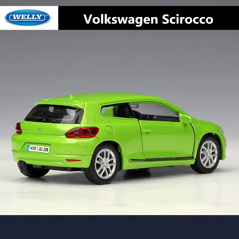 WELLY 1:36 Volkswagen Scirocco modello di auto in lega diecast giocattolo in metallo tirare indietro modello di auto collezione di alta simulazione regali per bambini